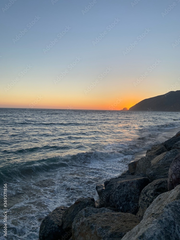 sunset over the sea