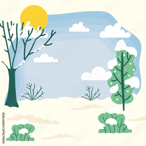winter season weather climate scene
