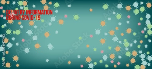 Delivery During COVID-19 Banner. Flat Cartoon Coronavirus Medical 