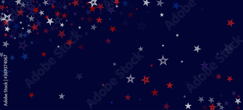 National American Stars Vector Background. USA 4th of July Labor 11th of November Memorial Veteran's Independence President's Day 