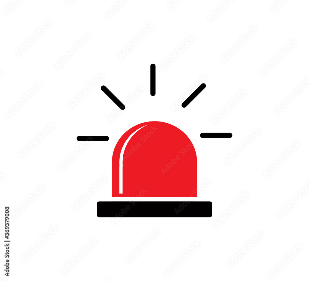 Siren icon vector logo design template flat style Siren icon vector logo design template flat style