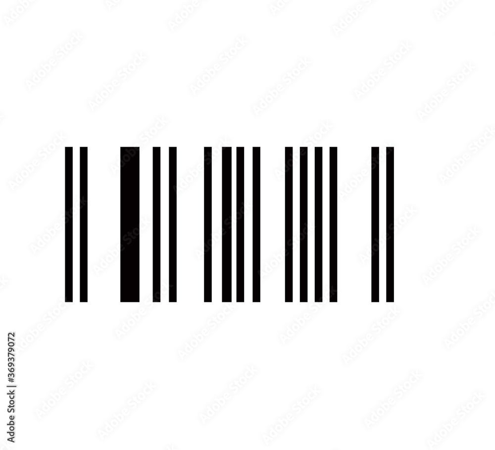 Bar code icon vector logo design template Bar code icon vector logo design template
