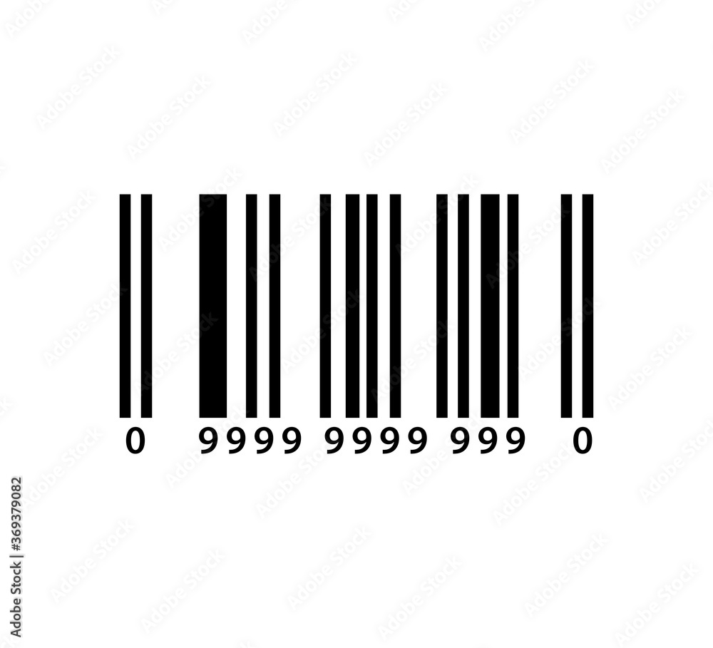 Bar code icon vector logo design template Bar code icon vector logo design template