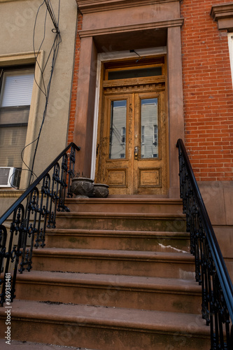 Entrance of a brownstone  
