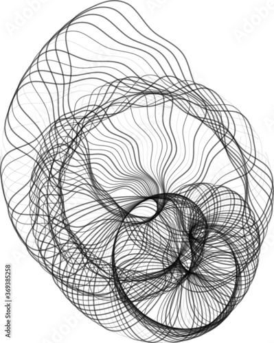 Black and white abstract spiral.