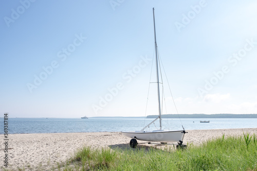 sailboat on the beach