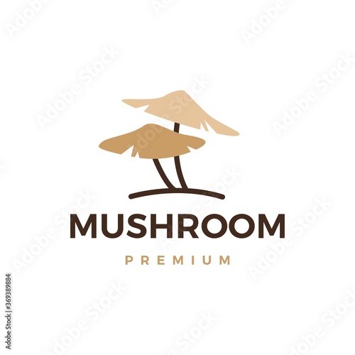 mushroom logo vector icon illustration