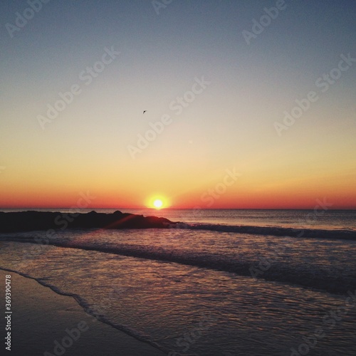 sunset on the beach