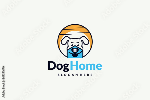 dog home logo design vector Free Download dog home logo design vector - GFXLoad