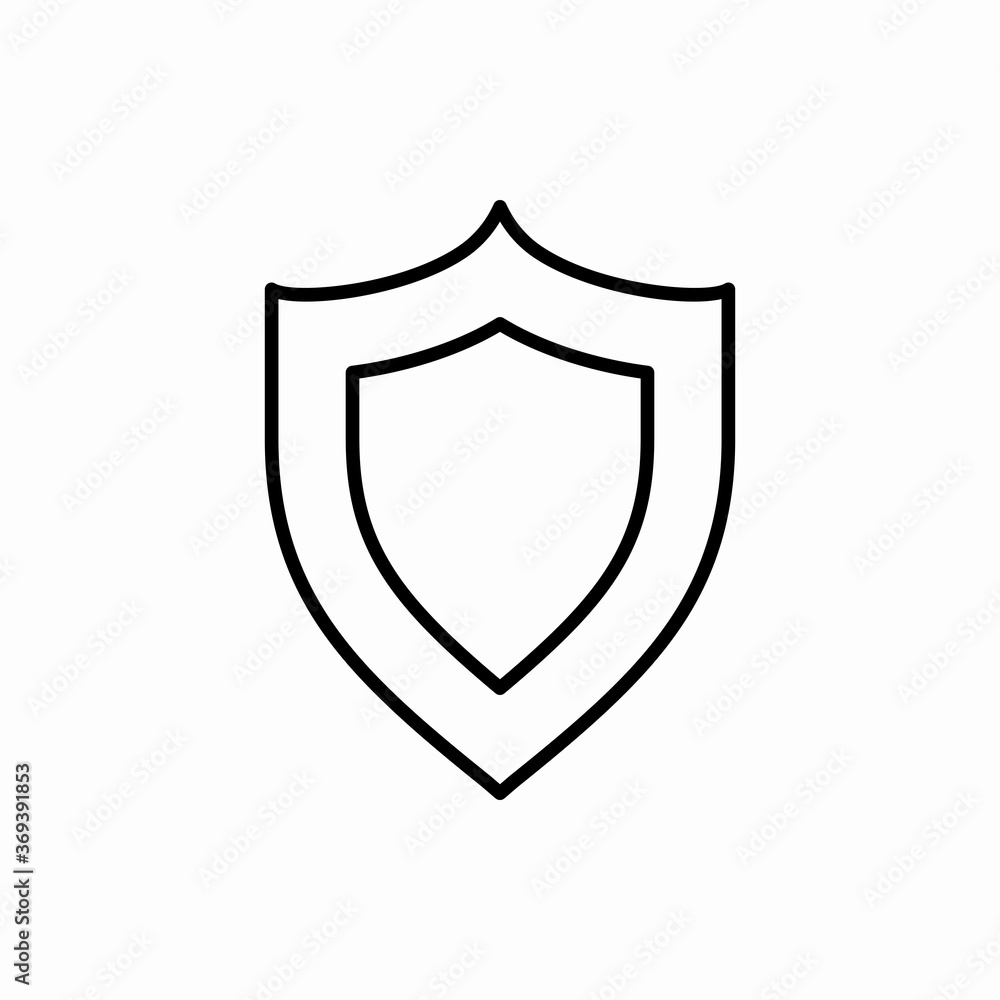 Outline shield icon.Shield vector illustration. Symbol for web and mobile Outline shield icon.Shield vector illustration. Symbol for web and mobile
