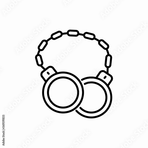 Outline shackles icon.Shackles vector illustration. Symbol for web and mobile