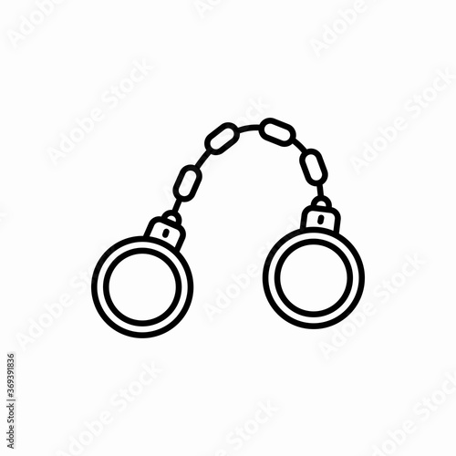 Outline shackles icon.Shackles vector illustration. Symbol for web and mobile