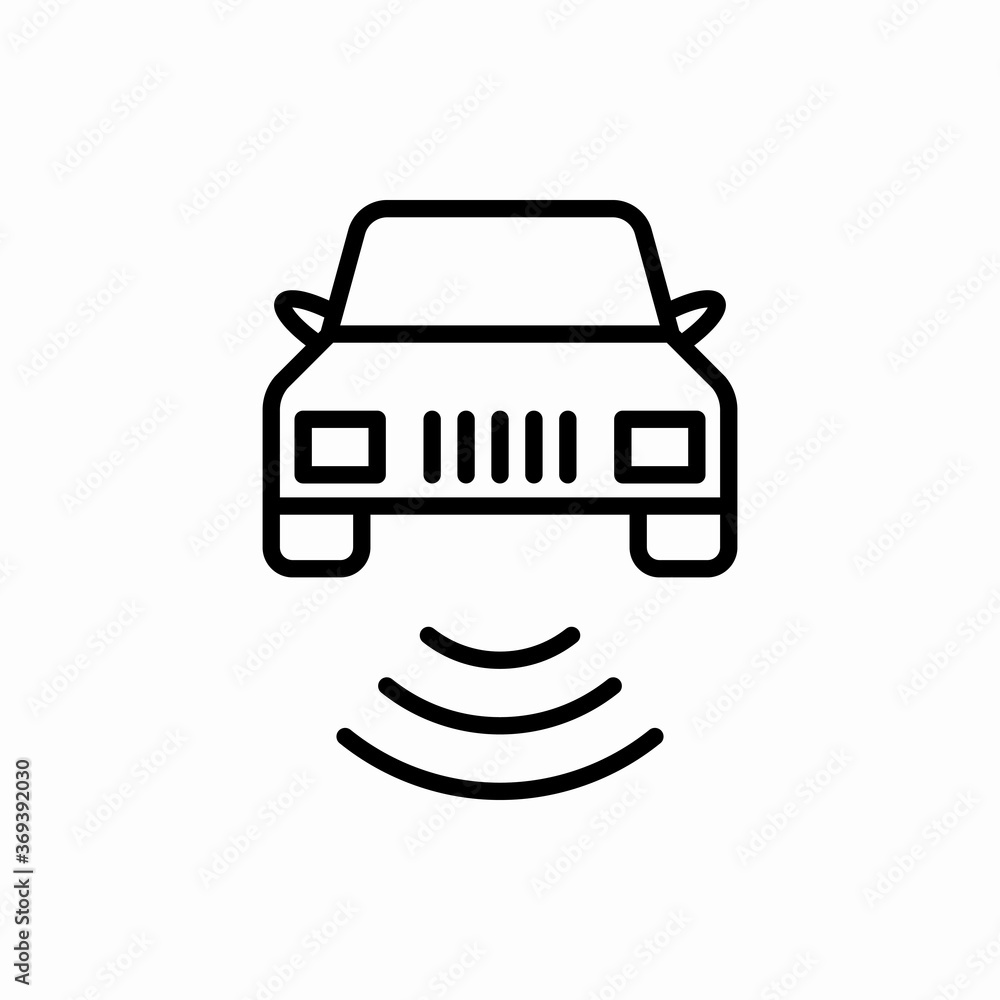 Outline smart car icon.Smart car vector illustration. Symbol for web and mobile Outline smart car icon.Smart car vector illustration. Symbol for web and mobile