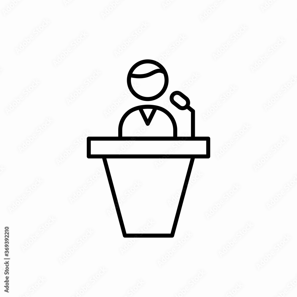 Outline speaker human icon.Speaker human vector illustration. Symbol for web and mobile