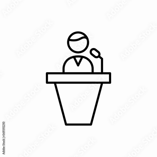Outline speaker human icon.Speaker human vector illustration. Symbol for web and mobile