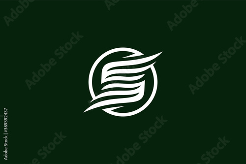 letter s wing logo design vector