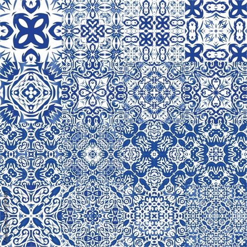 Portuguese vintage azulejo tiles.