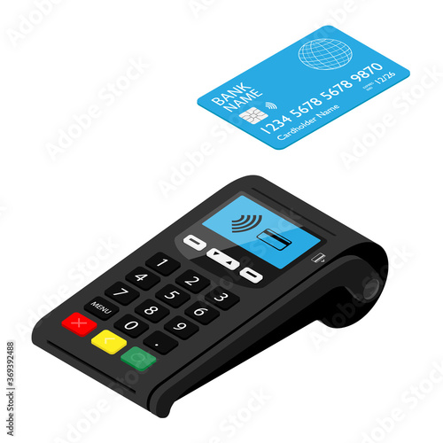 New smart POS terminal payment machine with bank credit card