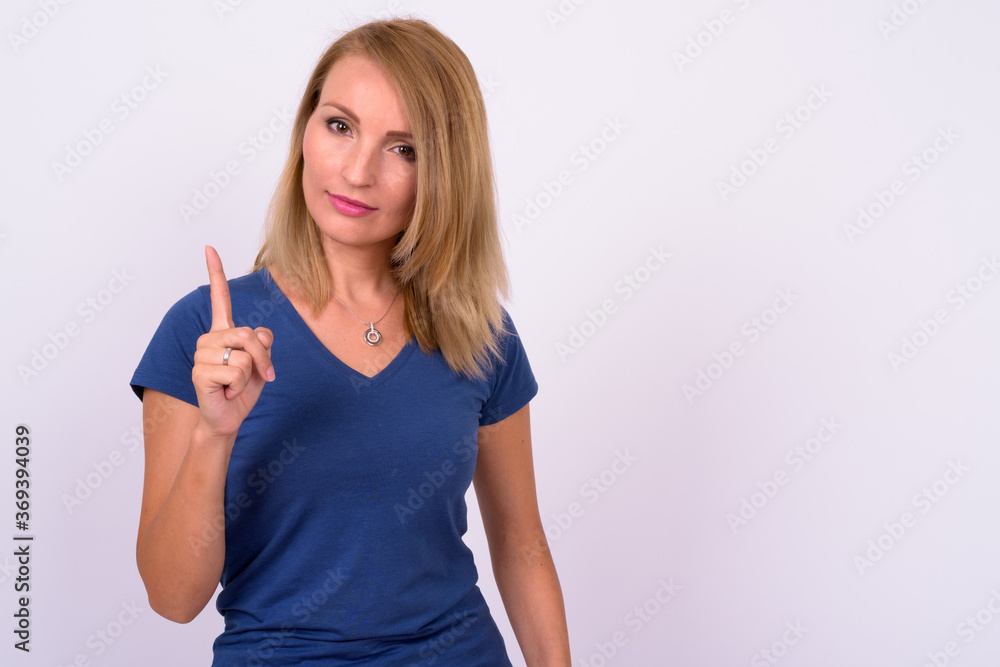 Portrait of beautiful woman with blond hair Portrait of beautiful woman with blond hair