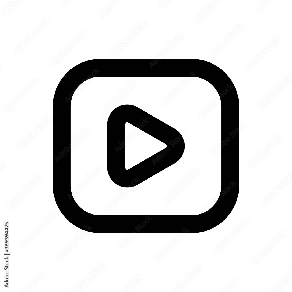 Play Line Icon - Vector Illustration Play Line Icon - Vector Illustration