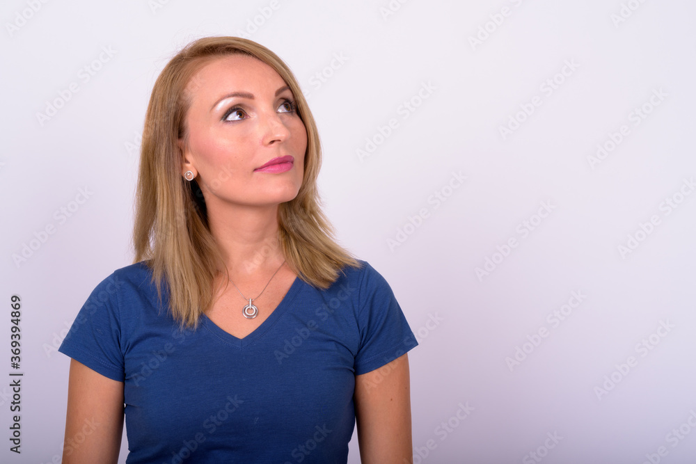 Portrait of beautiful woman with blond hair Portrait of beautiful woman with blond hair