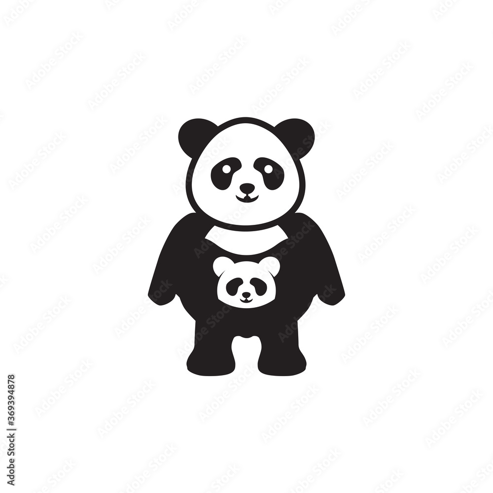 Obraz premium Panda animal logo design template