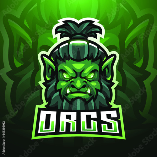 Orc esport mascot logo design