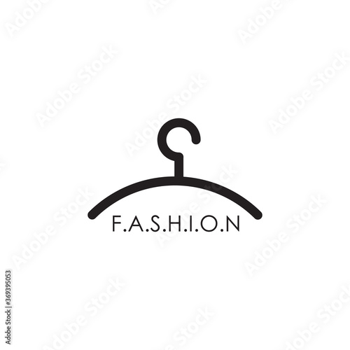Wardrobe or fashion logo design with using hanger icon