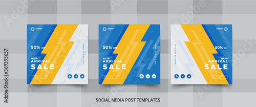 New arrival sale square banner design for promotion