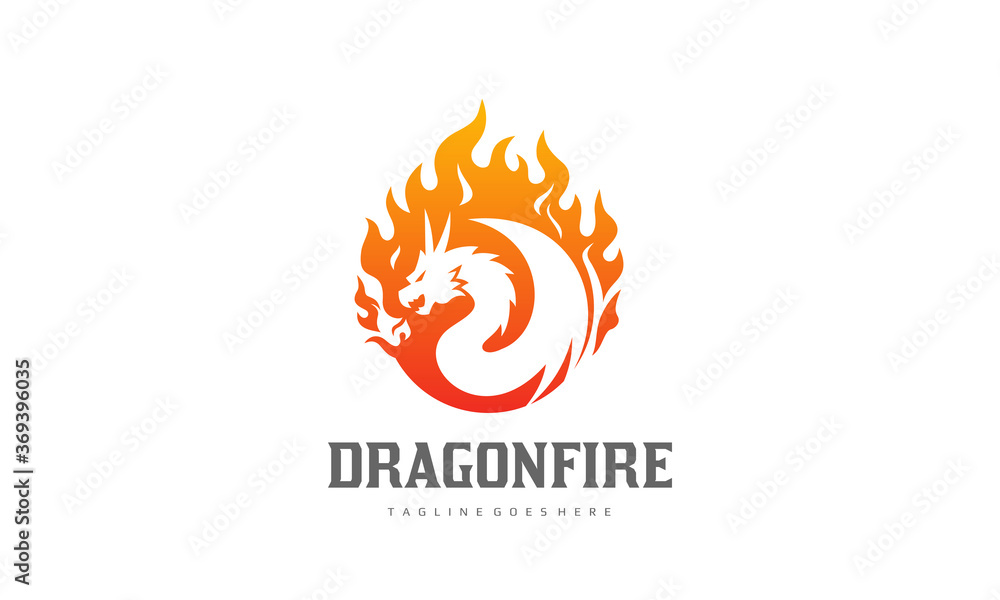 Simple Stylish Flat Dragon Logo Design Vector Symbol Illustration Stock  Illustration - Download Image Now - iStock