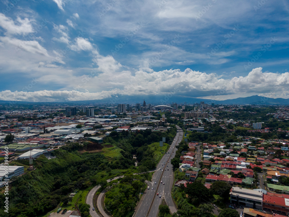 Beautiful aerial view os the city of San Jose Costa Rica, and its main park The Sabana Beautiful aerial view os the city of San Jose Costa Rica, and its main park The Sabana
