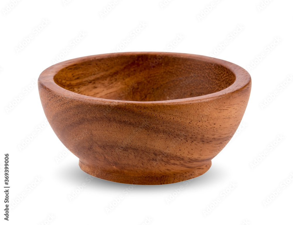 wooden bowl isolated on white background wooden bowl isolated on white background