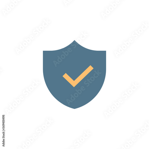 Shield and Check Mark Icon ...