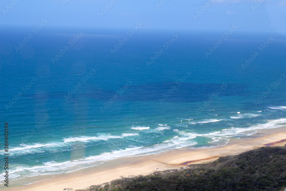 Strand von Fraser Island von oben