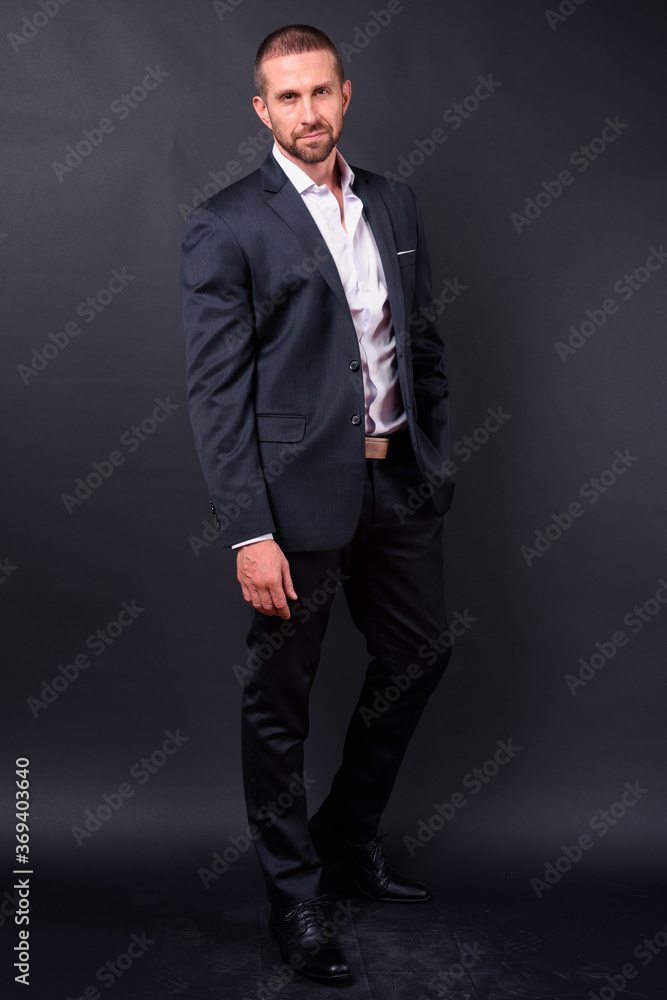 Portrait of handsome bearded businessman in suit Portrait of handsome bearded businessman in suit