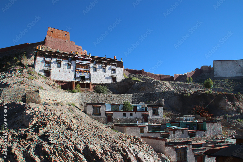 Residence of lama in Palcho Monastery in a sunny morning, Gyantse, Tibet
