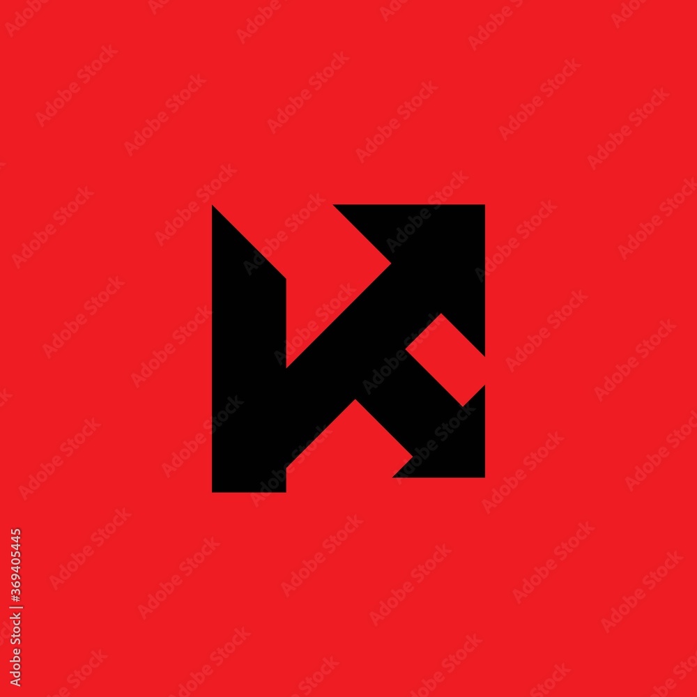 Arrow letter K ilustration logo Arrow letter K ilustration logo