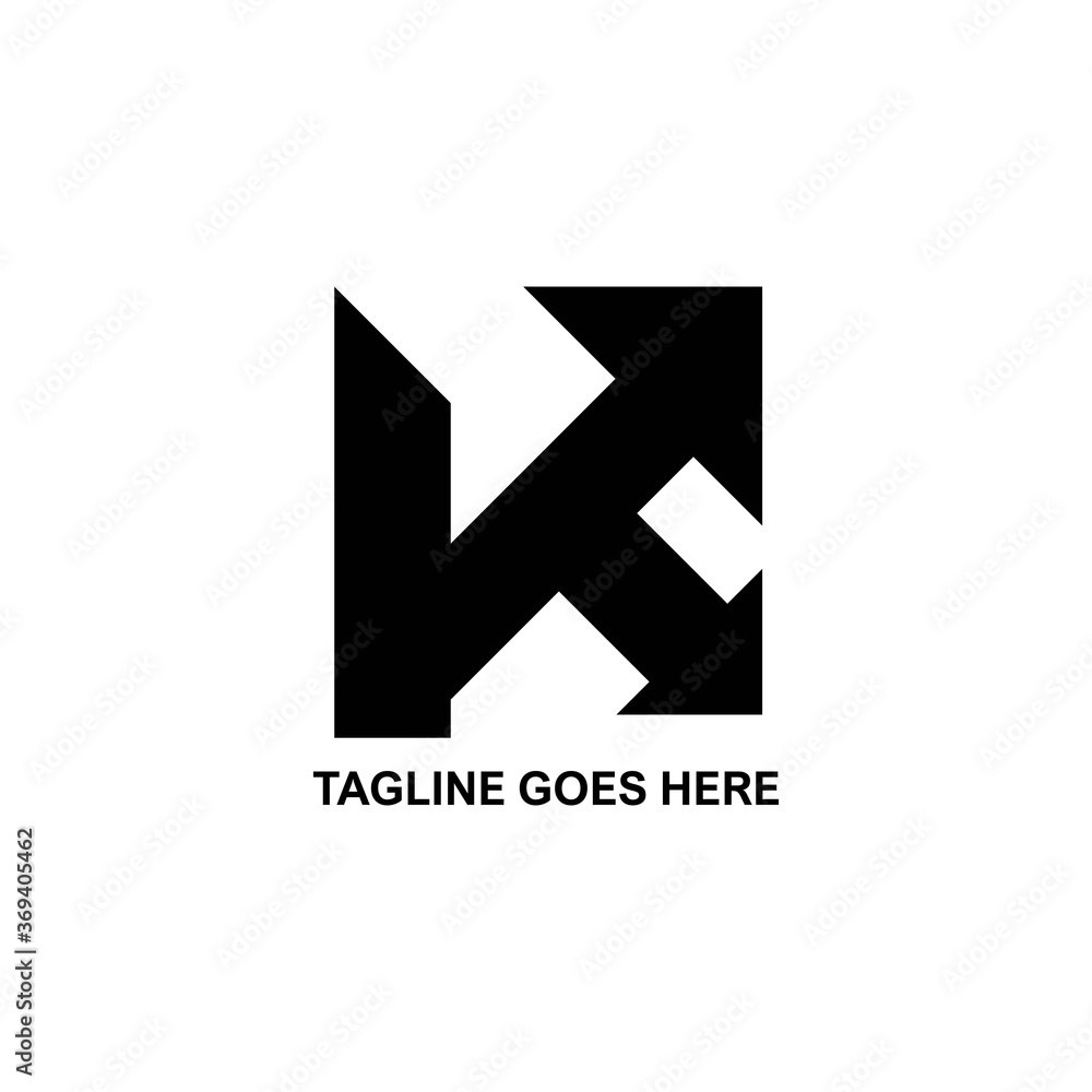 Arrow letter K ilustration logo Arrow letter K ilustration logo