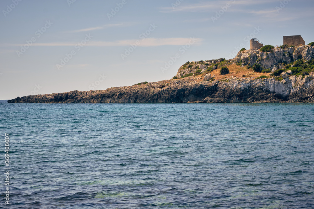 Capo Ognina, promontorio sul mare a Siracusa, Sicilia Capo Ognina, promontorio sul mare a Siracusa, Sicilia