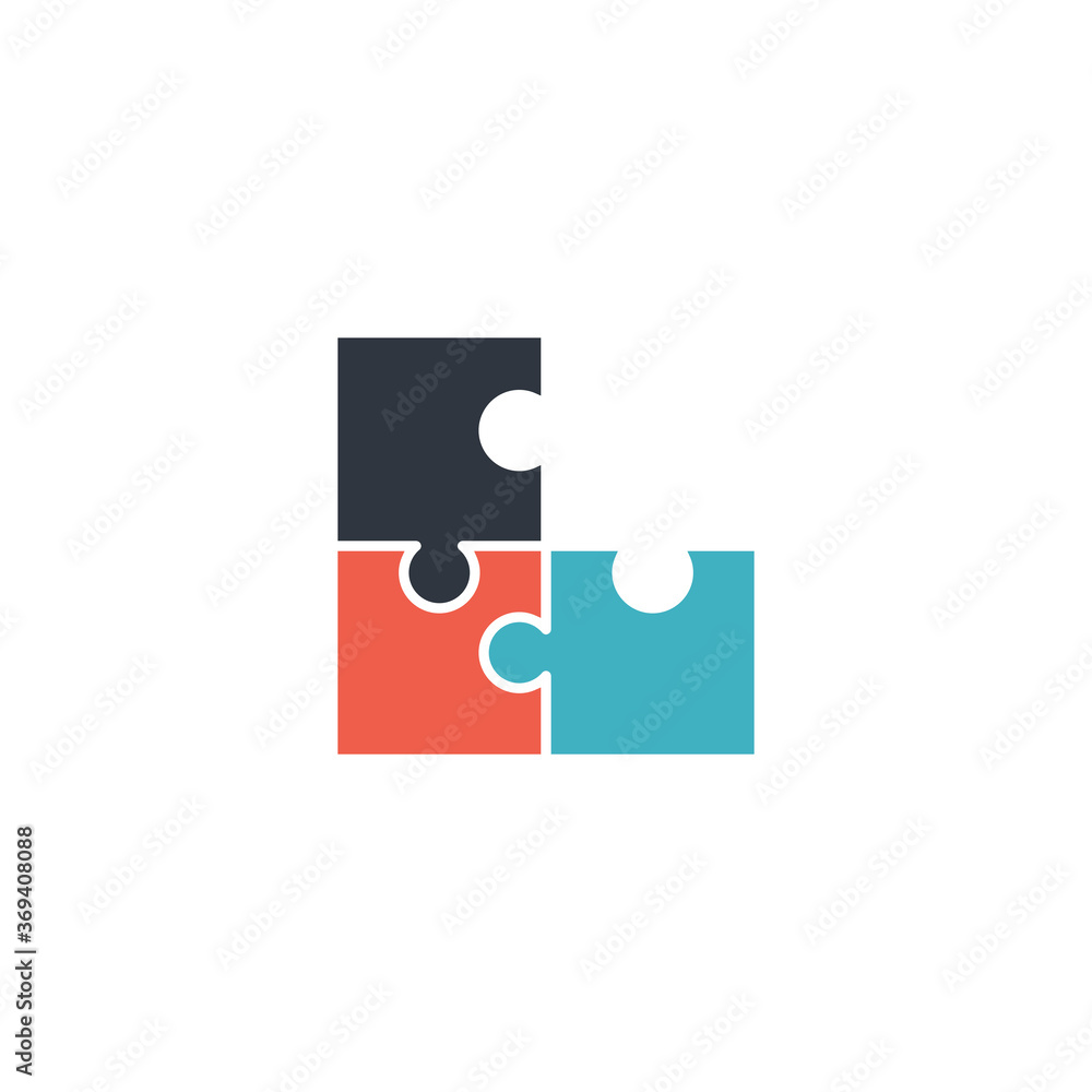 Puzzle shape connection together compound and coupling in process, vector puzzles game sign, puzzle move together. Stock vector illustration isolated on white background. Puzzle shape connection together compound and coupling in process, vector puzzles game sign, puzzle move together. Stock vector illustration isolated on white background.