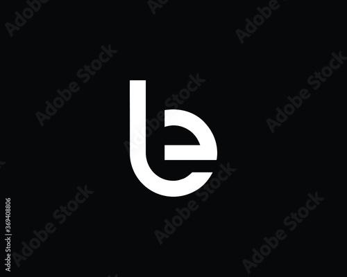 Professional and Minimalist Letter BE Logo Design, Editable in Vector Format in Black and White Color
