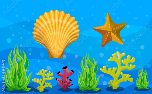 Under water plants and Organisms.