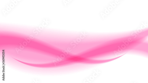 pink soft wave shape graphic on white background, abstract pink graphic smooth shape for banner copy space, blurred gradient pink wavy swirl soft effect, beautiful pink white wave curve for backdrop