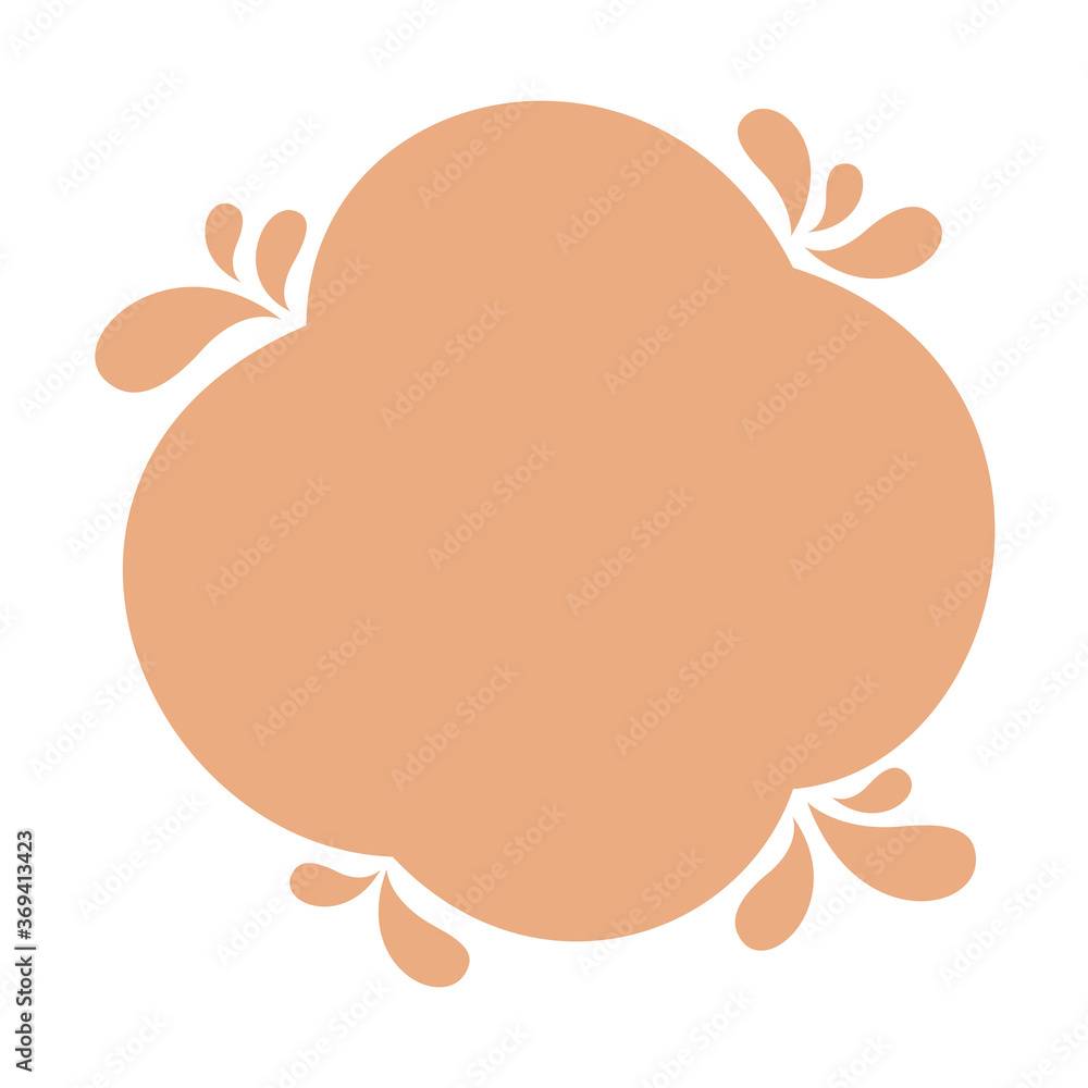 blob shape brown pastel soft for banner copy space, aqua background, cocoa brown milk blob splash on white, water blobs droplet wave shape for banner, milk blob simple for graphic ad design
