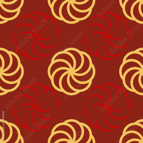 Seamless vector pattern with Armenian eternity sign Arevakhach