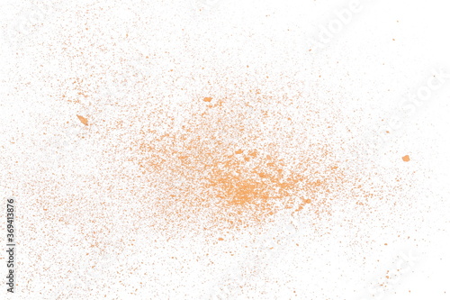 Brick dust pile isolated on white background, top view © dule964