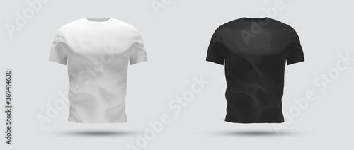 Isolated t-shirt with shadow Mockup. Jersey on white background