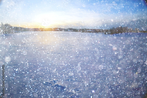 Frozen pond in the ice