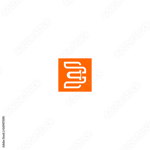 E abstract vector logo monogram template 