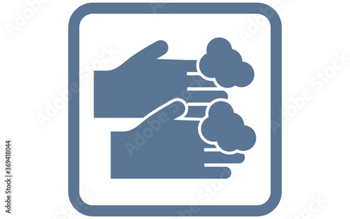 石けんで手を洗うアイコンイラスト